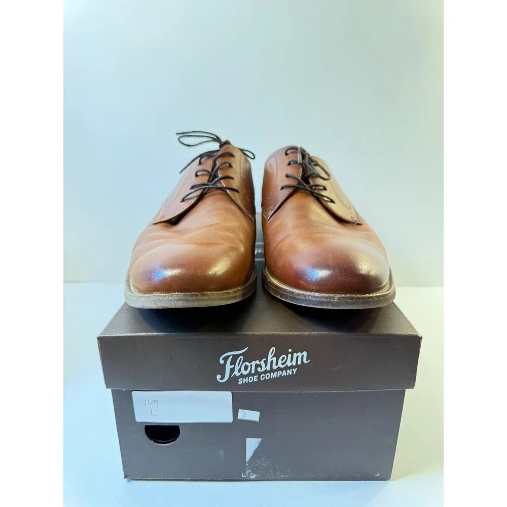 Florsheim Mens Dress Shoes Rucci Plain Toe Oxfords Brown US 11